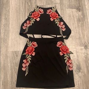 Floral halter top set